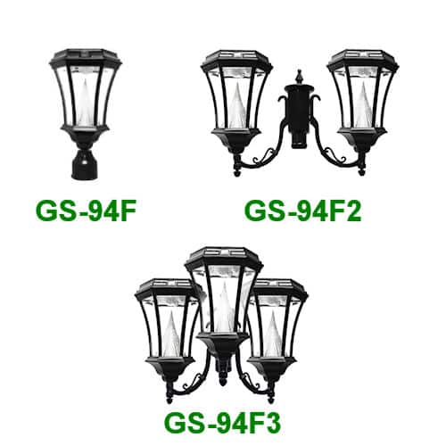 Victorian Solar Lamp Post Heads | Greenlytes Store