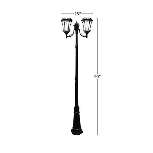 Victorian Solar Lamp Post 2 Heads | Gama sonic | Greenlytes